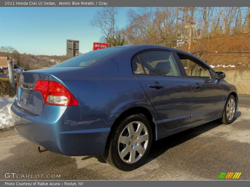 Atomic Blue Metallic / Gray 2011 Honda Civic LX Sedan