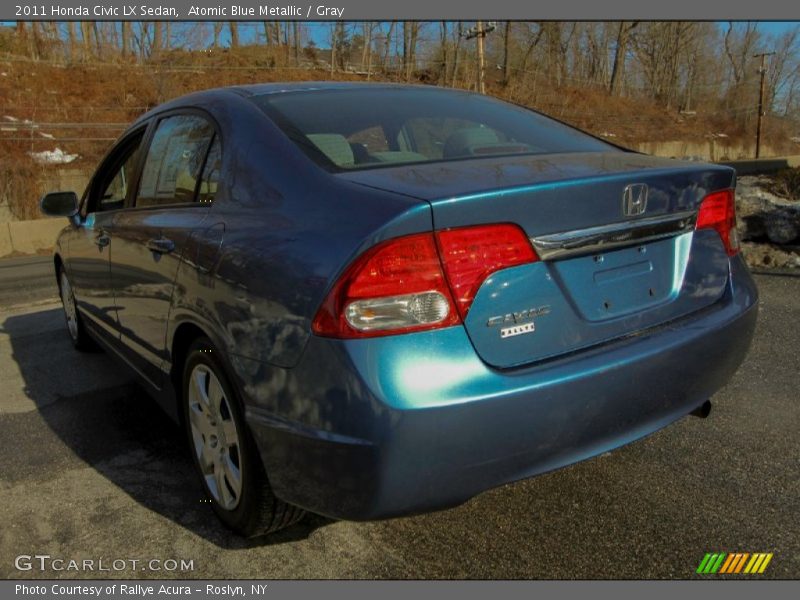 Atomic Blue Metallic / Gray 2011 Honda Civic LX Sedan