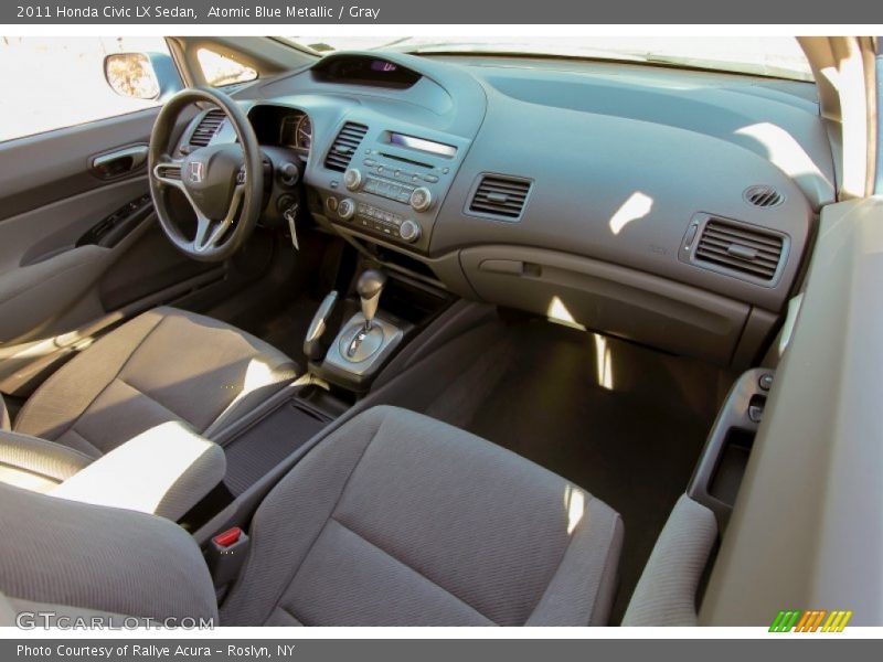 Atomic Blue Metallic / Gray 2011 Honda Civic LX Sedan