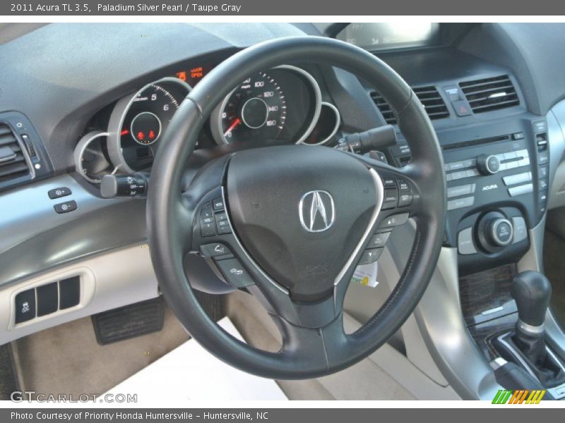 Paladium Silver Pearl / Taupe Gray 2011 Acura TL 3.5