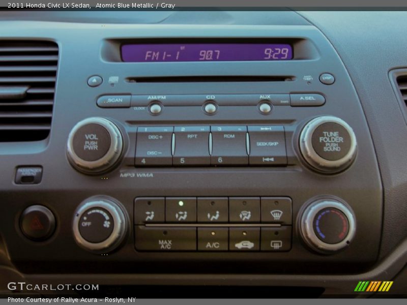 Atomic Blue Metallic / Gray 2011 Honda Civic LX Sedan