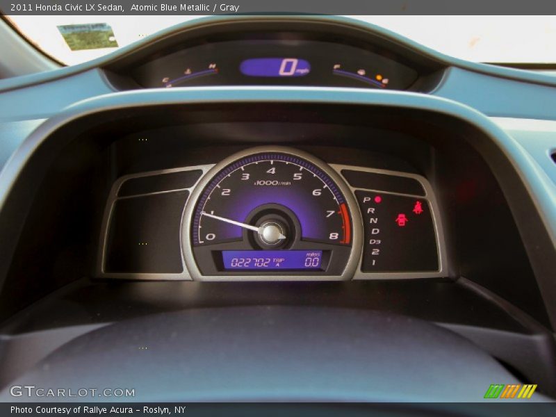Atomic Blue Metallic / Gray 2011 Honda Civic LX Sedan