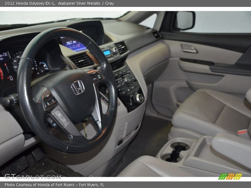 Alabaster Silver Metallic / Gray 2012 Honda Odyssey EX-L