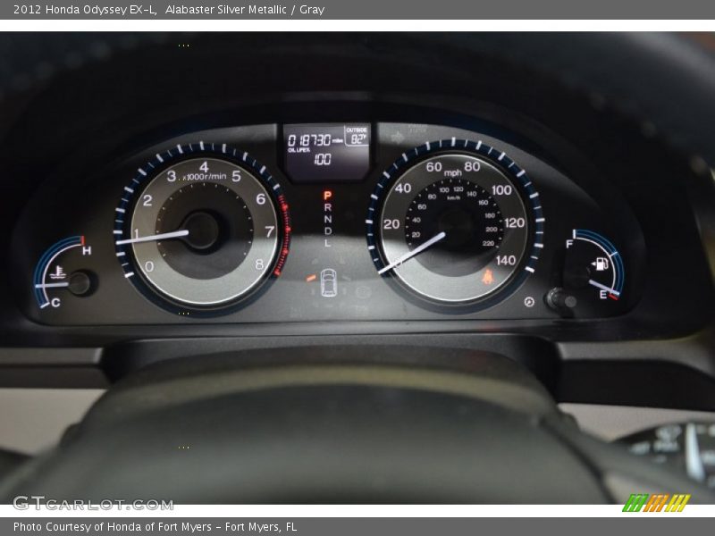 Alabaster Silver Metallic / Gray 2012 Honda Odyssey EX-L