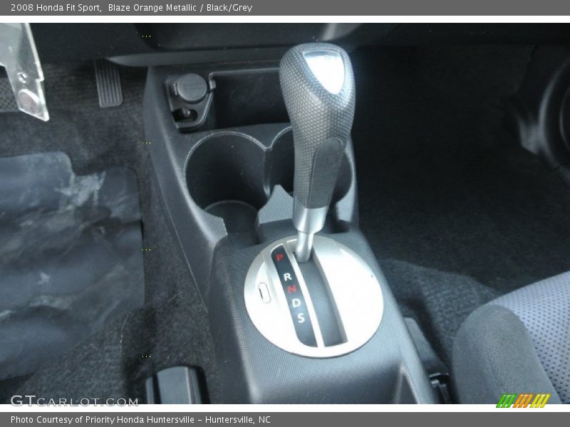 Blaze Orange Metallic / Black/Grey 2008 Honda Fit Sport