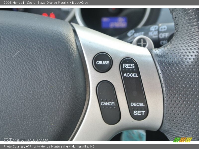 Blaze Orange Metallic / Black/Grey 2008 Honda Fit Sport