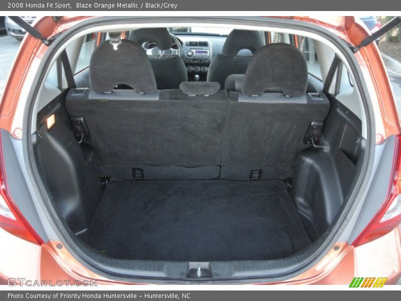 Blaze Orange Metallic / Black/Grey 2008 Honda Fit Sport