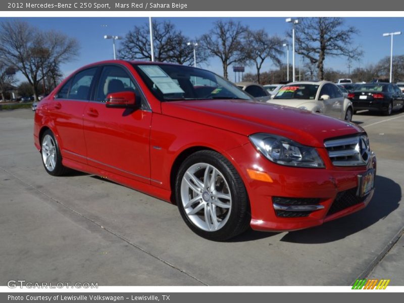 Mars Red / Sahara Beige 2012 Mercedes-Benz C 250 Sport