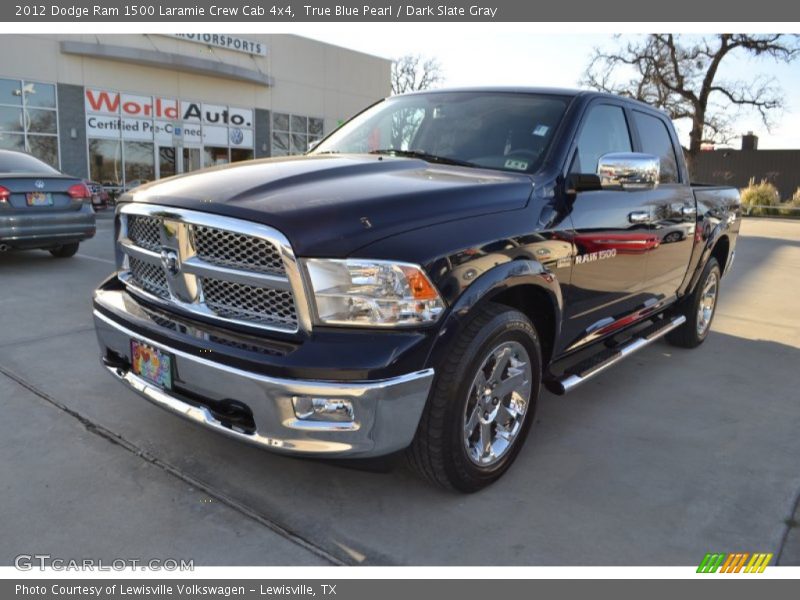True Blue Pearl / Dark Slate Gray 2012 Dodge Ram 1500 Laramie Crew Cab 4x4