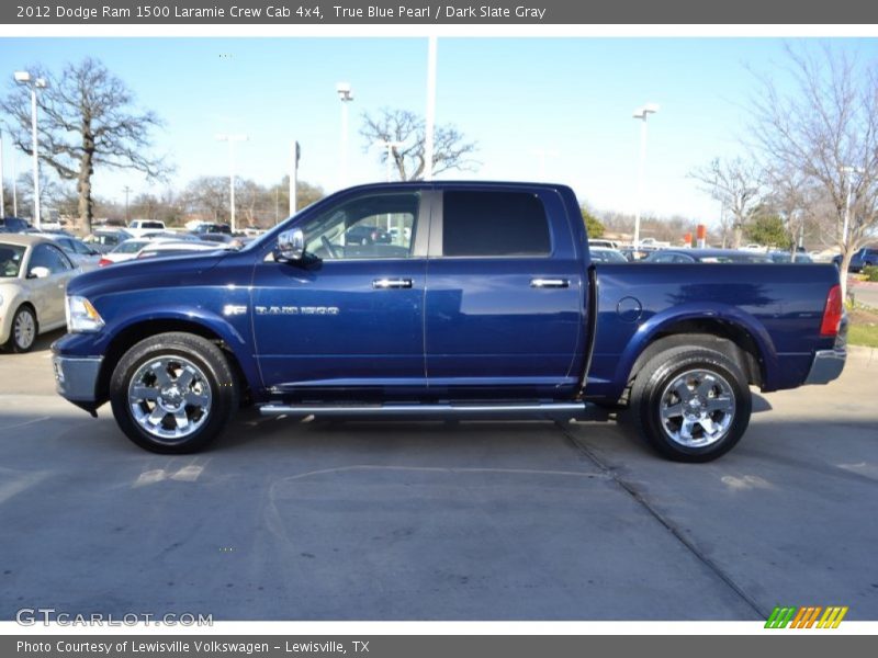 True Blue Pearl / Dark Slate Gray 2012 Dodge Ram 1500 Laramie Crew Cab 4x4