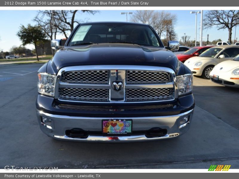 True Blue Pearl / Dark Slate Gray 2012 Dodge Ram 1500 Laramie Crew Cab 4x4
