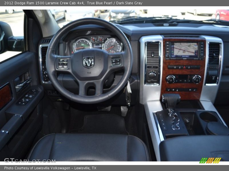 True Blue Pearl / Dark Slate Gray 2012 Dodge Ram 1500 Laramie Crew Cab 4x4