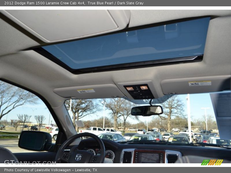 True Blue Pearl / Dark Slate Gray 2012 Dodge Ram 1500 Laramie Crew Cab 4x4