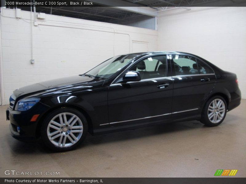 Black / Black 2008 Mercedes-Benz C 300 Sport