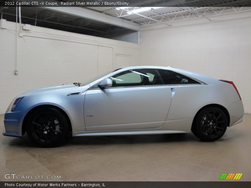 Radiant Silver Metallic / Ebony/Ebony 2012 Cadillac CTS -V Coupe