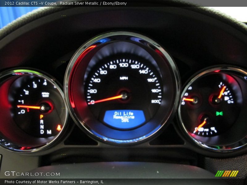 Radiant Silver Metallic / Ebony/Ebony 2012 Cadillac CTS -V Coupe