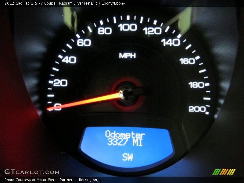 Radiant Silver Metallic / Ebony/Ebony 2012 Cadillac CTS -V Coupe