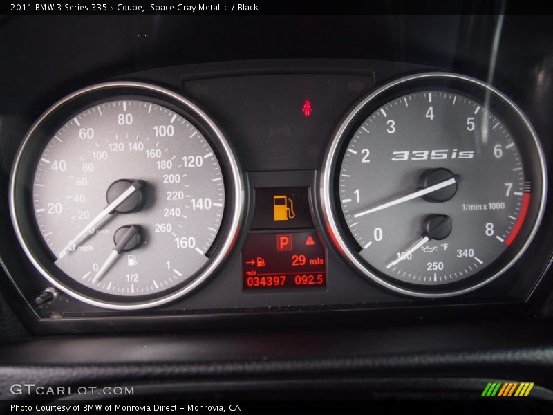 Space Gray Metallic / Black 2011 BMW 3 Series 335is Coupe
