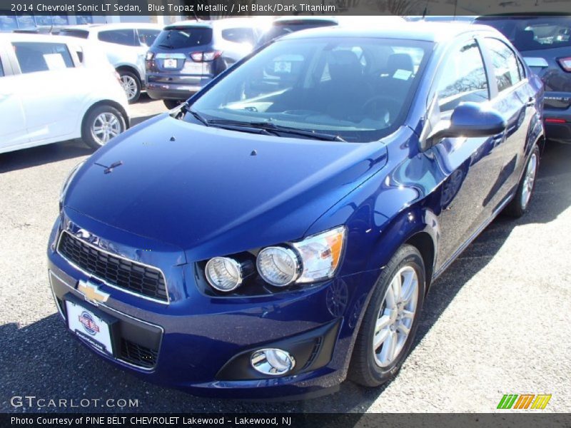 Blue Topaz Metallic / Jet Black/Dark Titanium 2014 Chevrolet Sonic LT Sedan