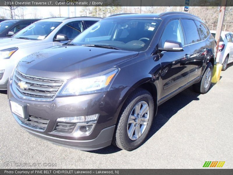 Cyber Grey Metallic / Ebony 2014 Chevrolet Traverse LT