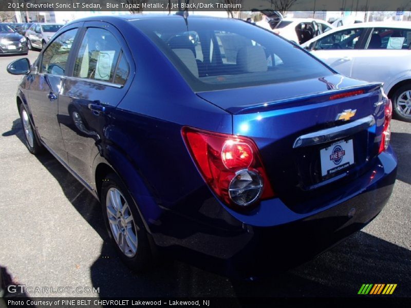 Blue Topaz Metallic / Jet Black/Dark Titanium 2014 Chevrolet Sonic LT Sedan