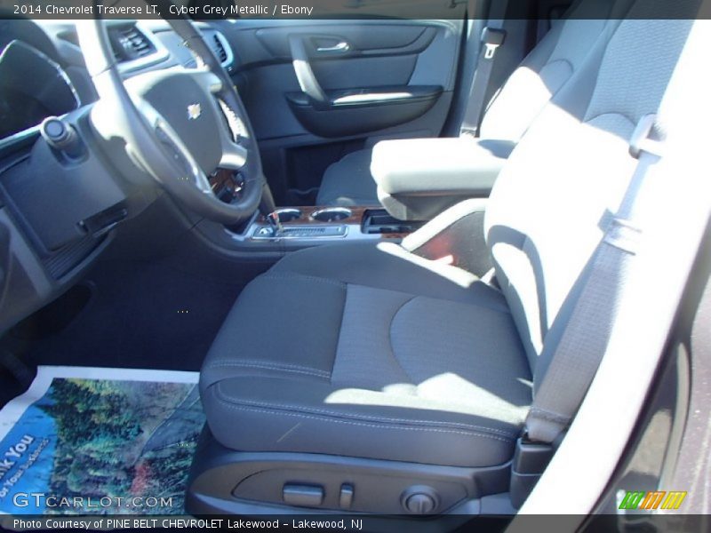 Cyber Grey Metallic / Ebony 2014 Chevrolet Traverse LT