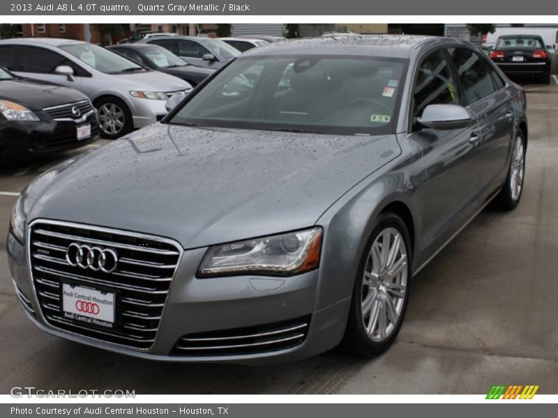 Quartz Gray Metallic / Black 2013 Audi A8 L 4.0T quattro