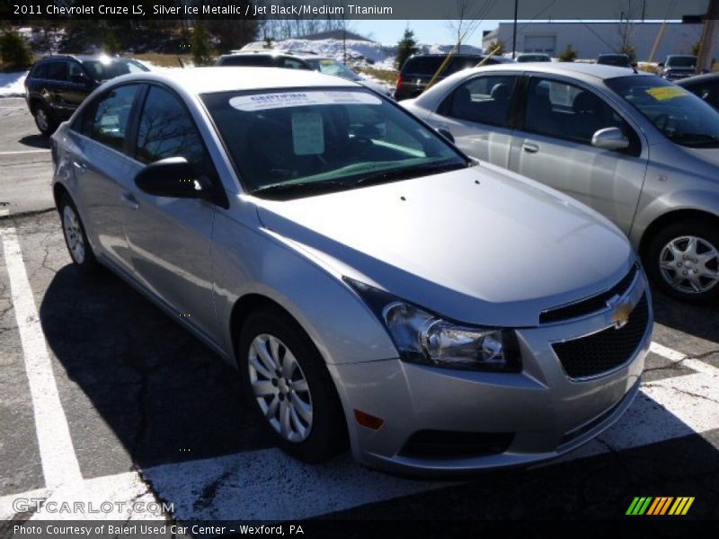 Silver Ice Metallic / Jet Black/Medium Titanium 2011 Chevrolet Cruze LS