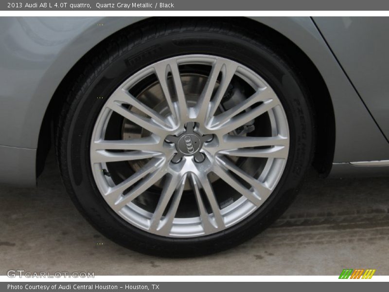Quartz Gray Metallic / Black 2013 Audi A8 L 4.0T quattro