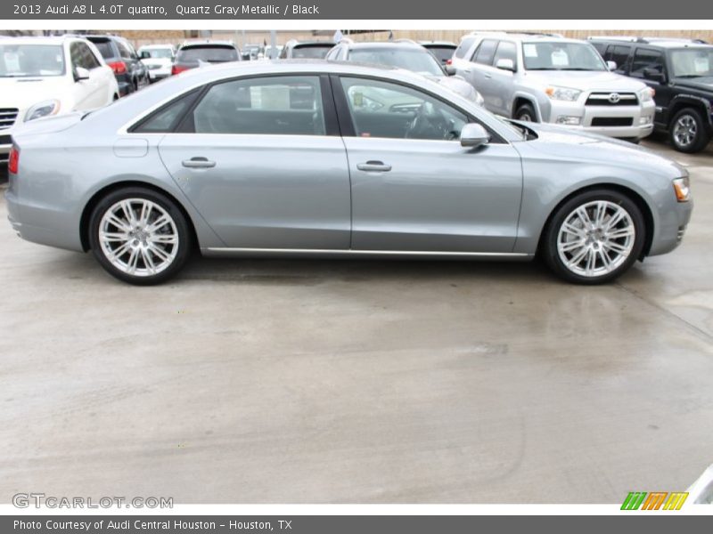 Quartz Gray Metallic / Black 2013 Audi A8 L 4.0T quattro