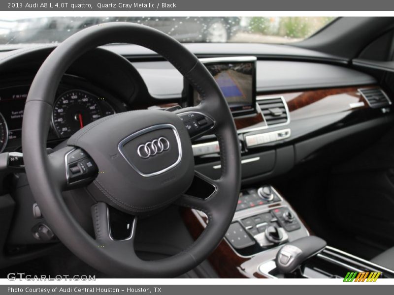 Quartz Gray Metallic / Black 2013 Audi A8 L 4.0T quattro