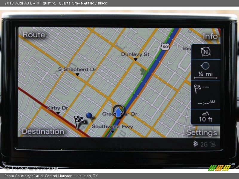 Quartz Gray Metallic / Black 2013 Audi A8 L 4.0T quattro