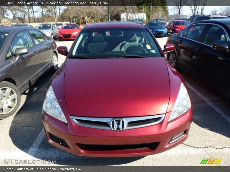 Redondo Red Pearl / Gray 2006 Honda Accord LX V6 Sedan