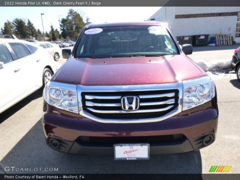 Dark Cherry Pearl II / Beige 2012 Honda Pilot LX 4WD