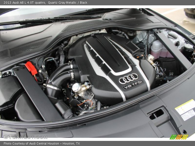 Quartz Gray Metallic / Black 2013 Audi A8 L 4.0T quattro