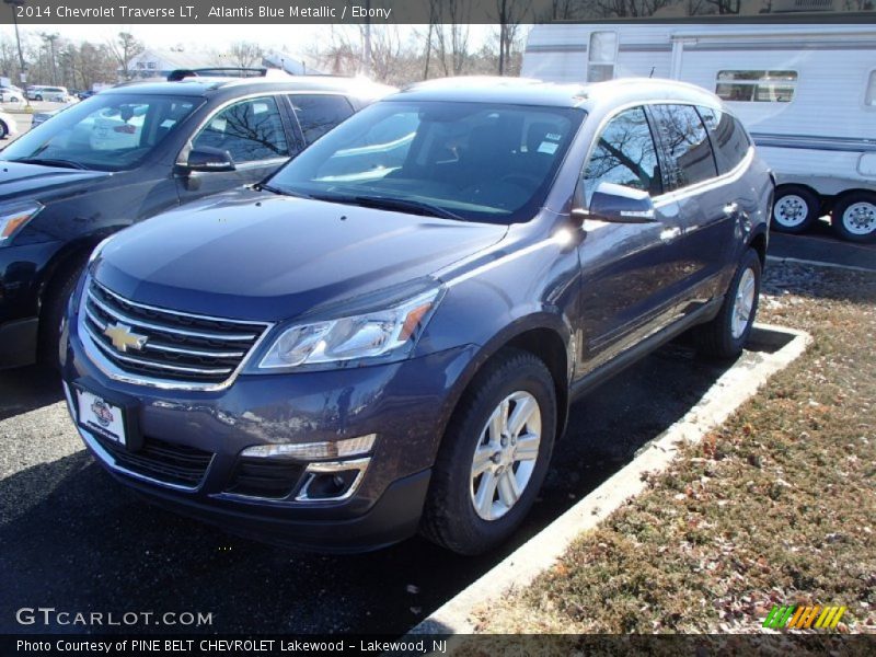 Atlantis Blue Metallic / Ebony 2014 Chevrolet Traverse LT