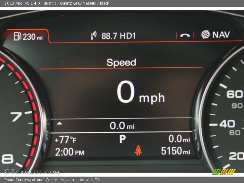 Quartz Gray Metallic / Black 2013 Audi A8 L 4.0T quattro