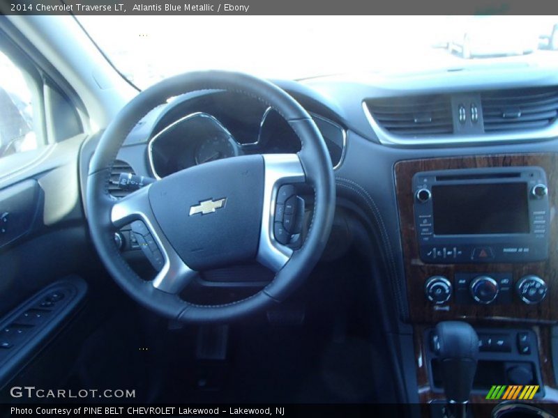 Atlantis Blue Metallic / Ebony 2014 Chevrolet Traverse LT