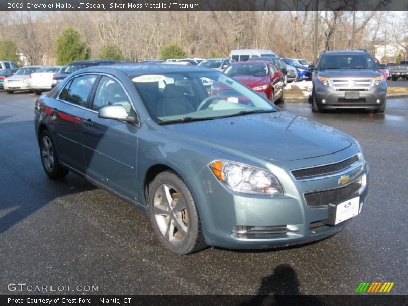 Silver Moss Metallic / Titanium 2009 Chevrolet Malibu LT Sedan