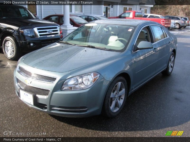 Silver Moss Metallic / Titanium 2009 Chevrolet Malibu LT Sedan