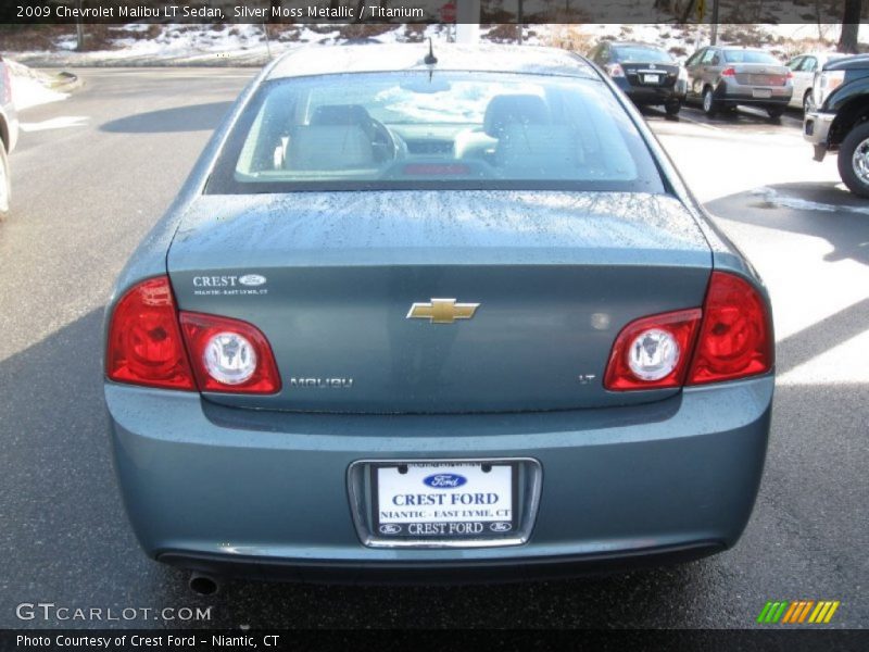 Silver Moss Metallic / Titanium 2009 Chevrolet Malibu LT Sedan