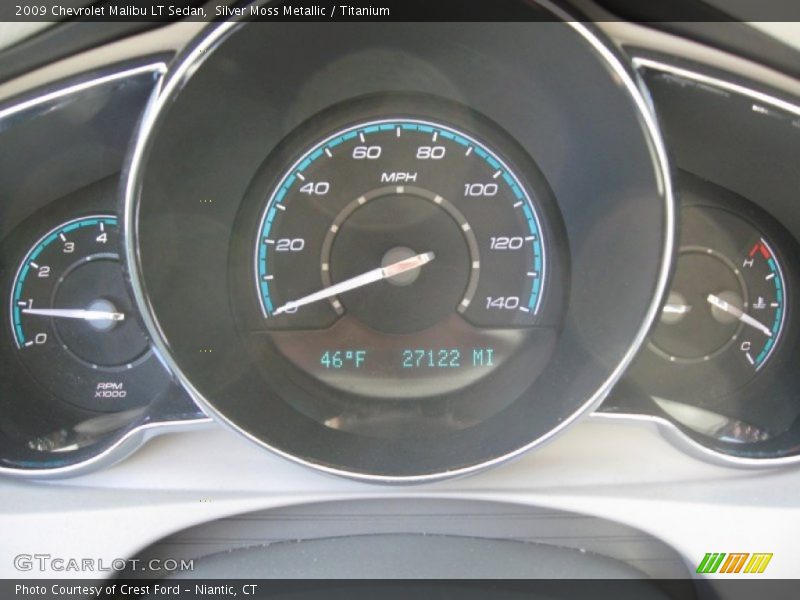 Silver Moss Metallic / Titanium 2009 Chevrolet Malibu LT Sedan