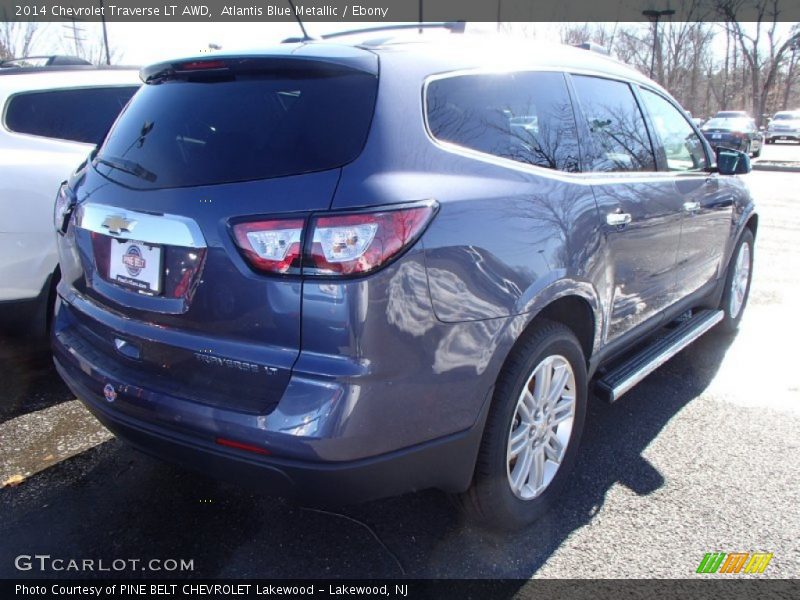 Atlantis Blue Metallic / Ebony 2014 Chevrolet Traverse LT AWD