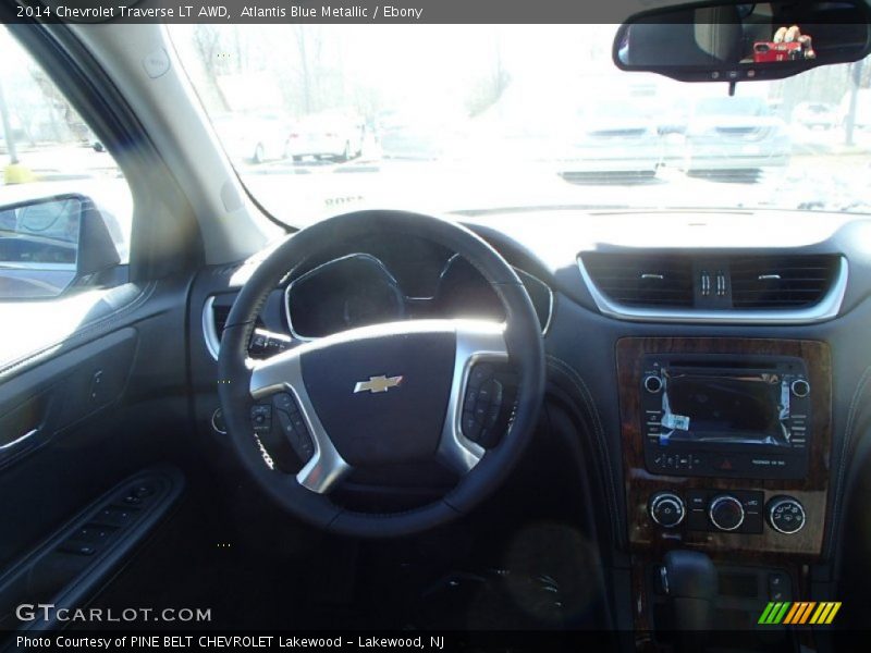 Atlantis Blue Metallic / Ebony 2014 Chevrolet Traverse LT AWD