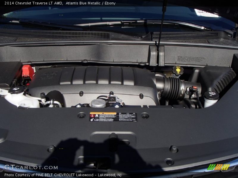 Atlantis Blue Metallic / Ebony 2014 Chevrolet Traverse LT AWD