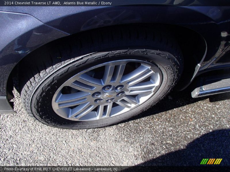 Atlantis Blue Metallic / Ebony 2014 Chevrolet Traverse LT AWD