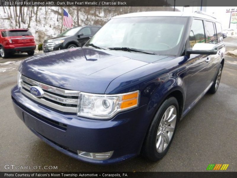 Dark Blue Pearl Metallic / Charcoal Black 2012 Ford Flex Limited AWD