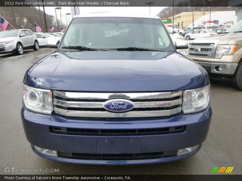 Dark Blue Pearl Metallic / Charcoal Black 2012 Ford Flex Limited AWD