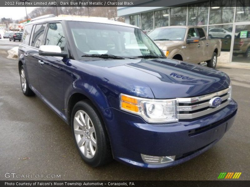 Dark Blue Pearl Metallic / Charcoal Black 2012 Ford Flex Limited AWD