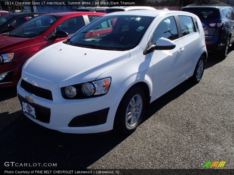 Summit White / Jet Black/Dark Titanium 2014 Chevrolet Sonic LT Hatchback